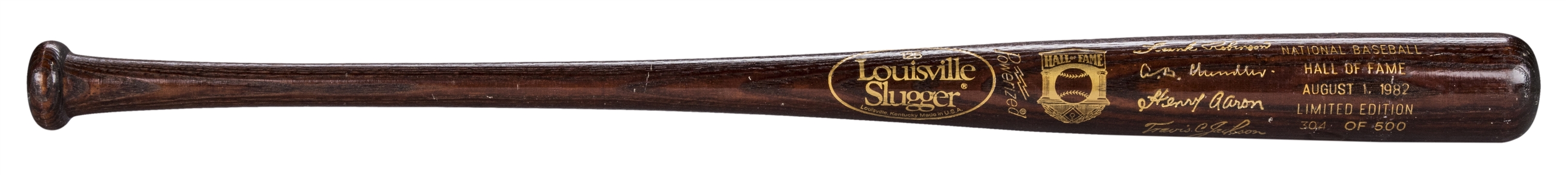 National Baseball Hall of Fame Commemorative Bat for 1982 Induction (LE 304/500)